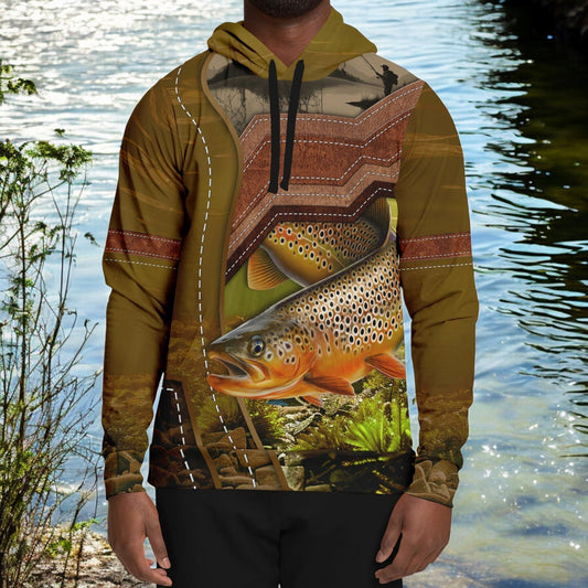 Immerse Yourself in Nature with the Brown Trout Hoodie!