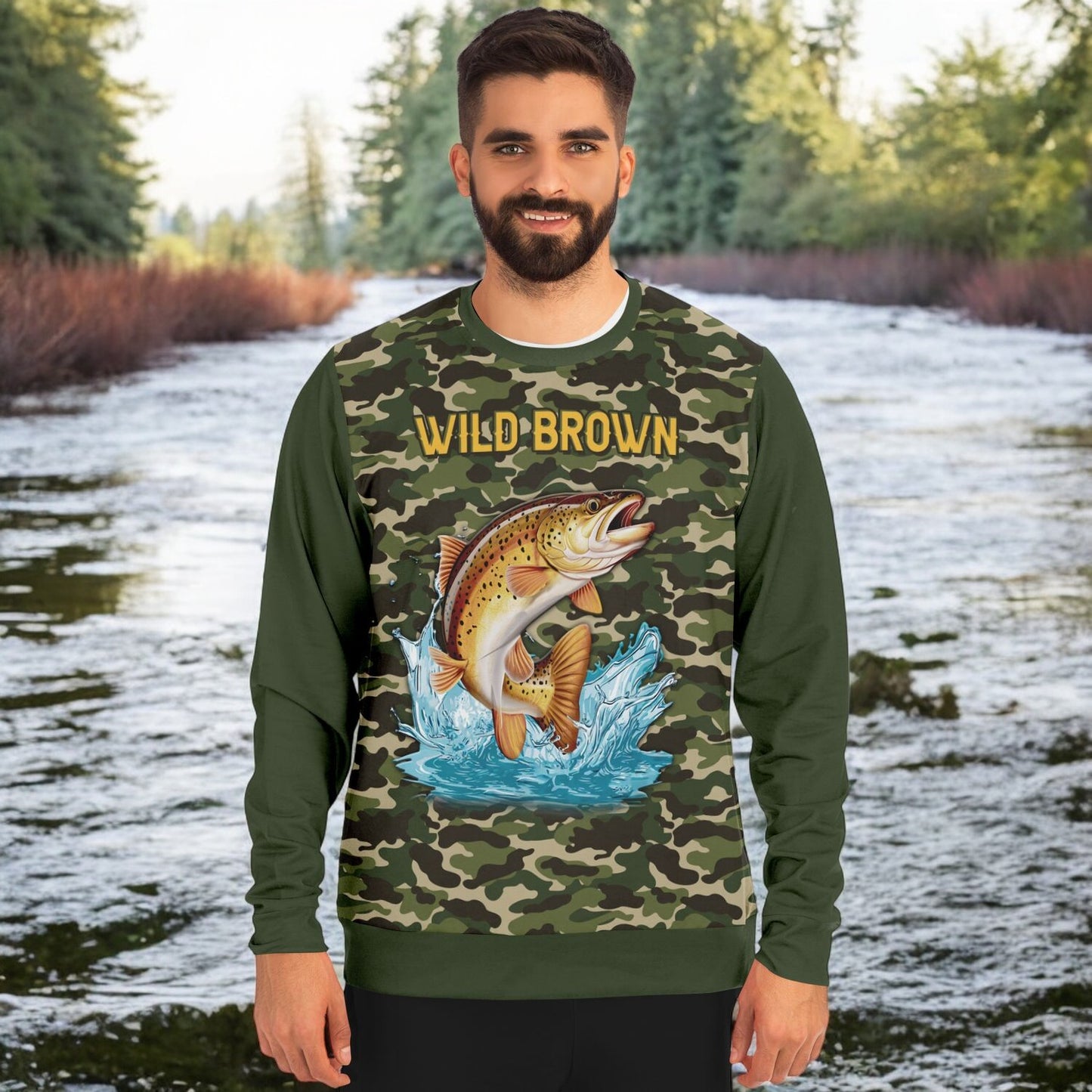 Wild Brown Trout Fashion Sweatshirt